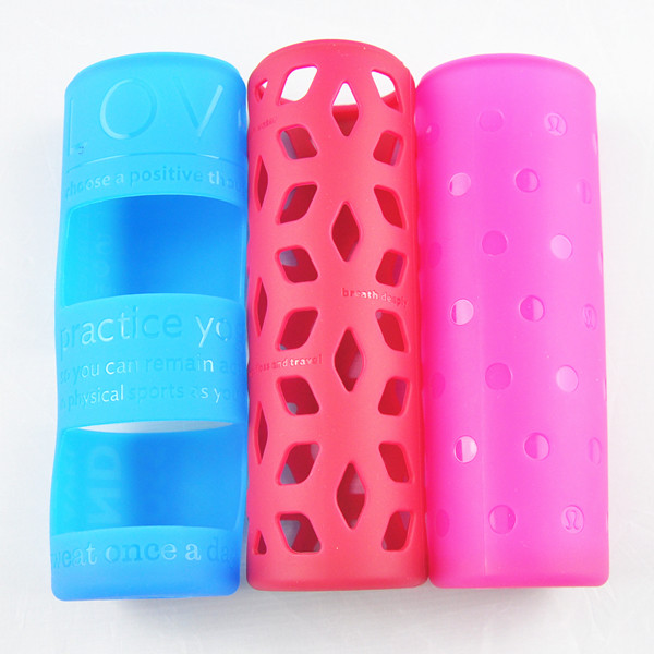 BPA Free Anti Slip Custom Silicone Covers for Water Bottles, Hot Press