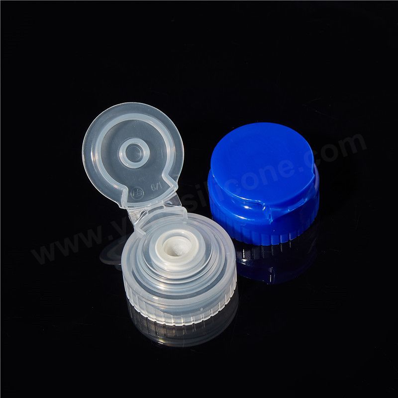 New Arrival Blue Color 28mm PP Bottle Cap with Silicone Valve Inserted