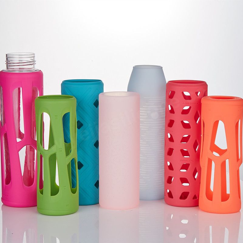 BPA Free Anti Slip Custom Silicone Covers for Water Bottles, Hot Press