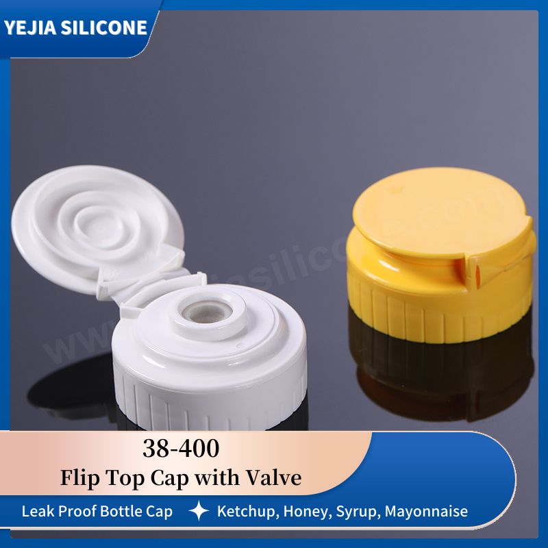 38 400 Flip Top Dispensing Closure with Silicone Valve for Squeeze ...