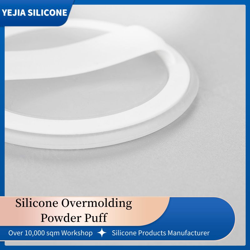 custom silicone powder puff