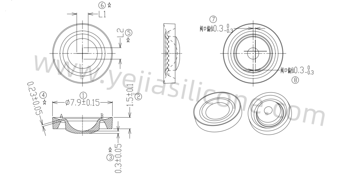 8mm Silicone Cross Slit Valve