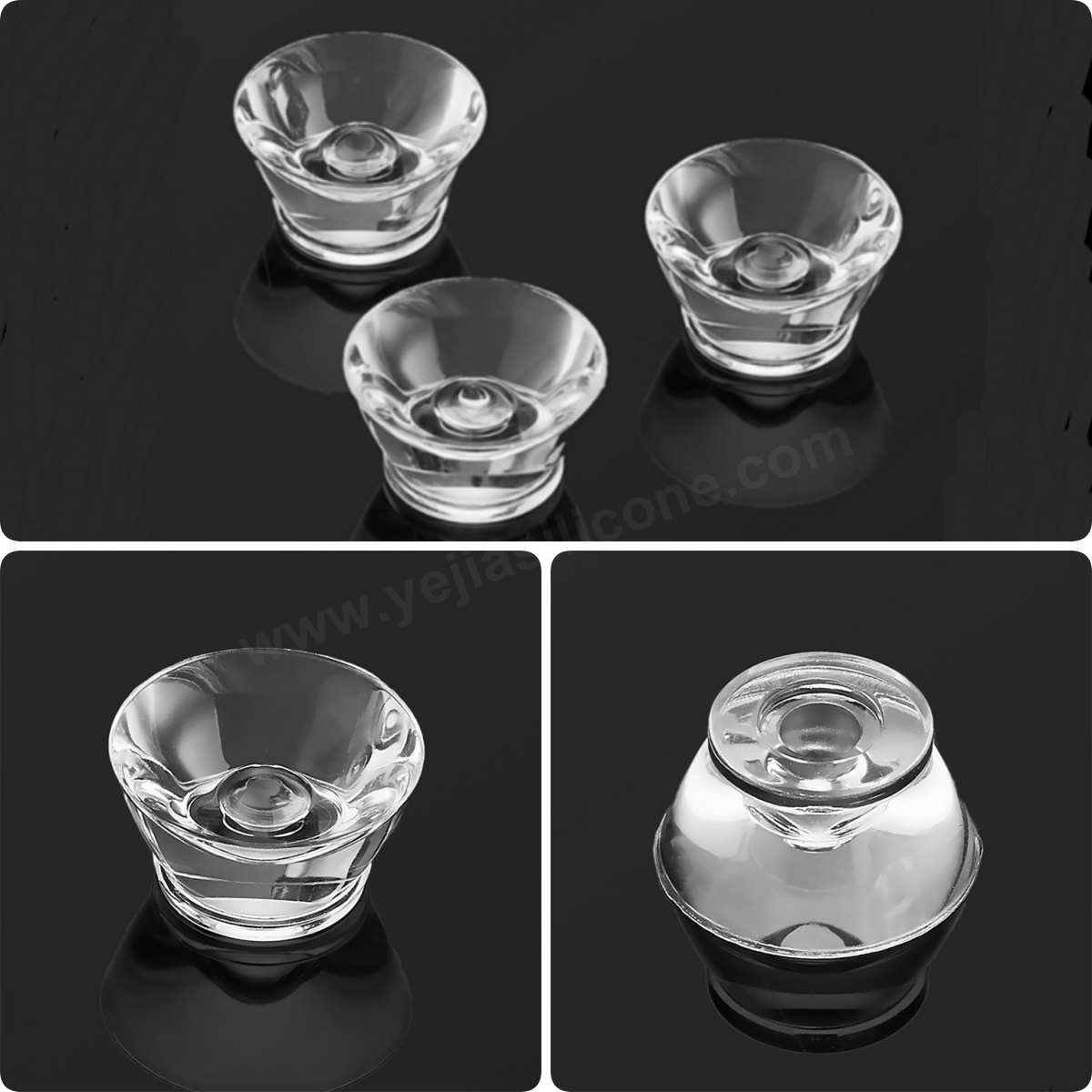 Anti-yellowing TIR Silicone Optics